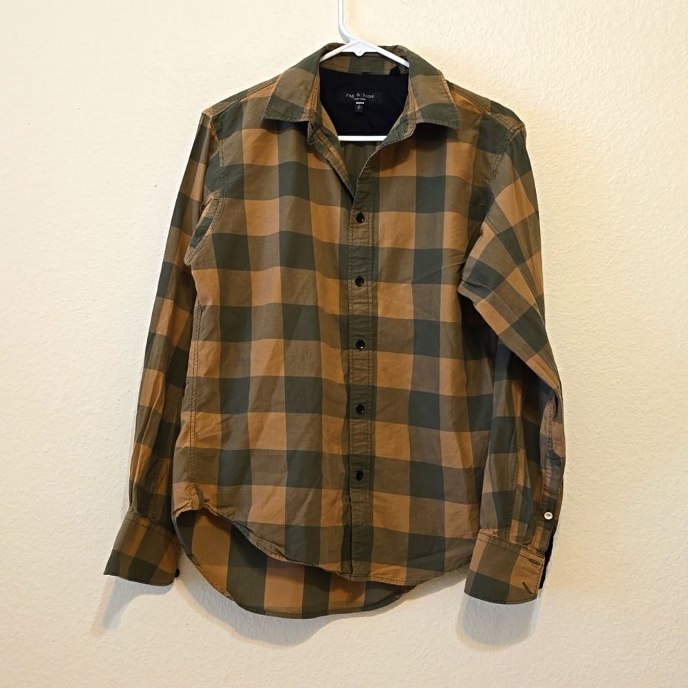 Rag‎ & Bone Plaid Button Up Shirt Men’s S